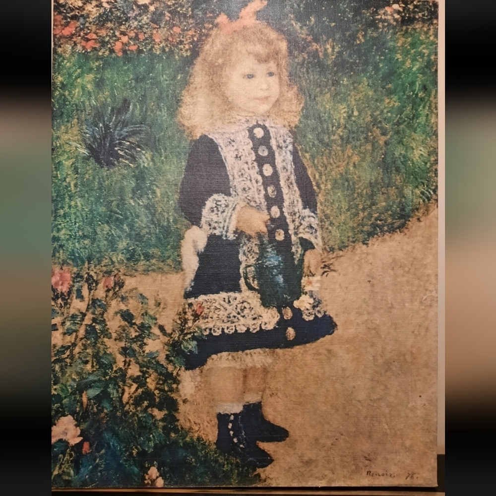 RENOIRE'S GIRL WITH THE WATERING CAN REPRODUCTION ON CANVAS